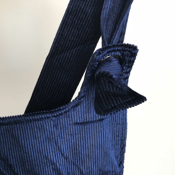 NAVY VELVET ROMPER - Picture 4 of 7